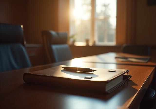 Professional legal consultation environment with soft morning light